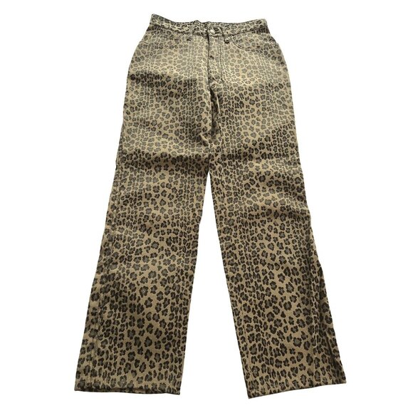 Fendi 1990's Leopard Print Pants in Brown Black - Picture 1 of 5